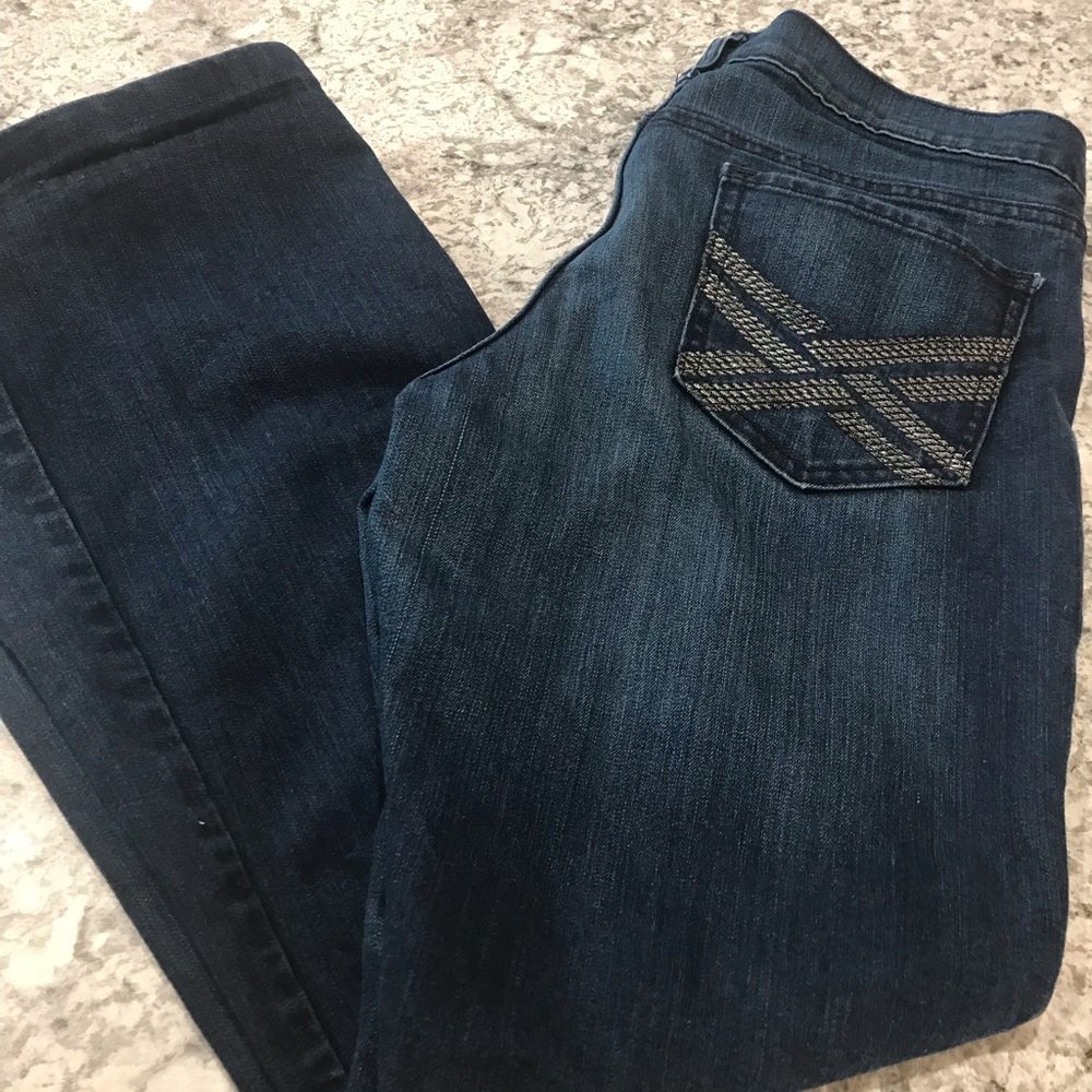 OLD NAVY Diva Bootcut Jeans 14 Regular Dark Wash pockets